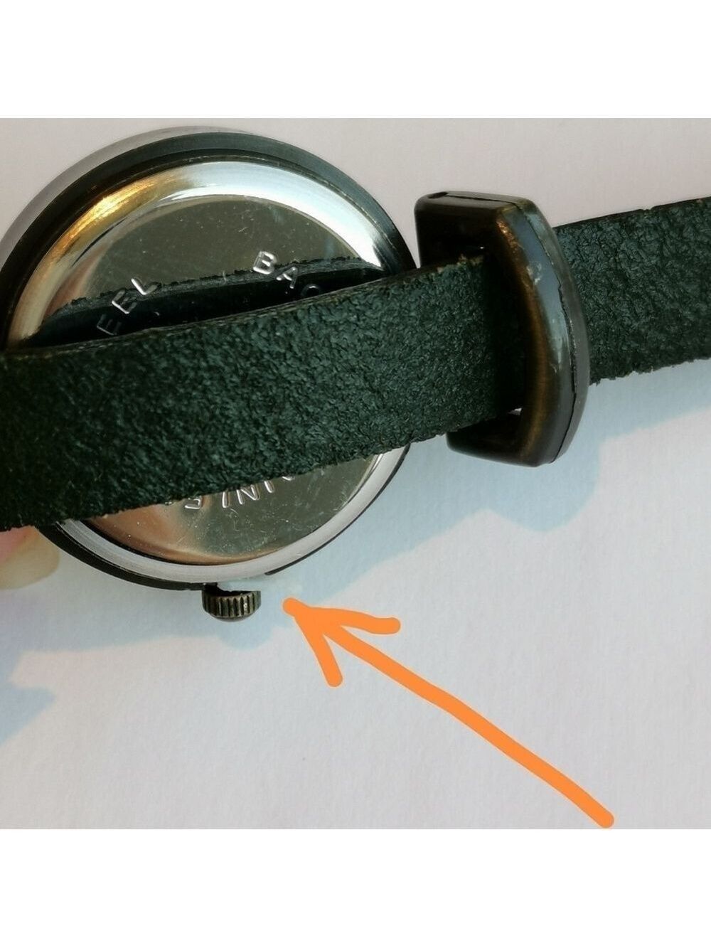 NWT watch black studded strap bronze case - Picture 5 of 9